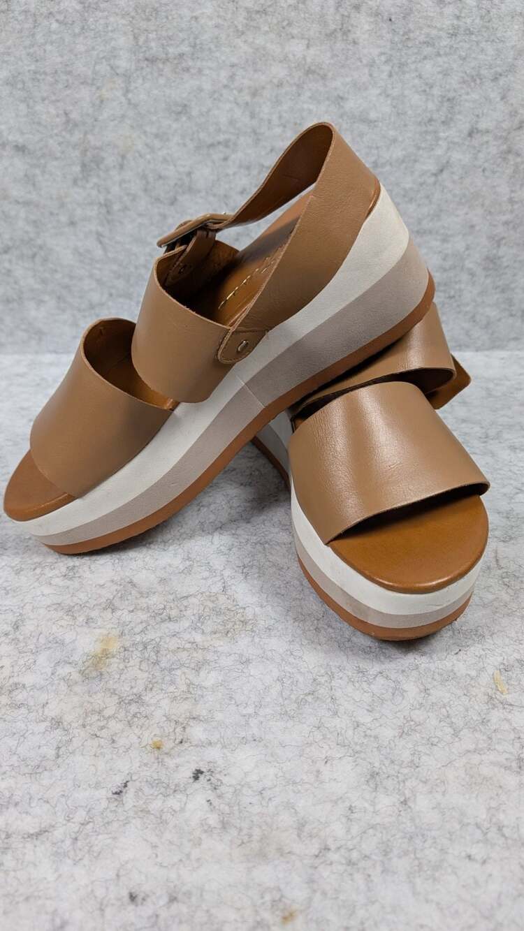 Matisse Jam Tan Leather Platform Sandals
